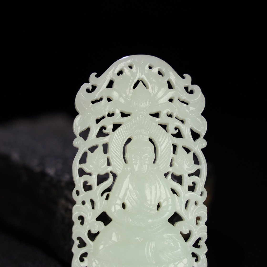 Chinese Natural Jade Carved Pendant