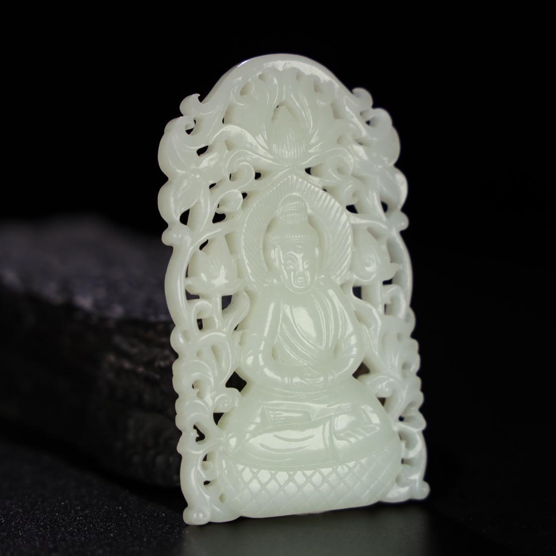 Chinese Natural Jade Carved Pendant