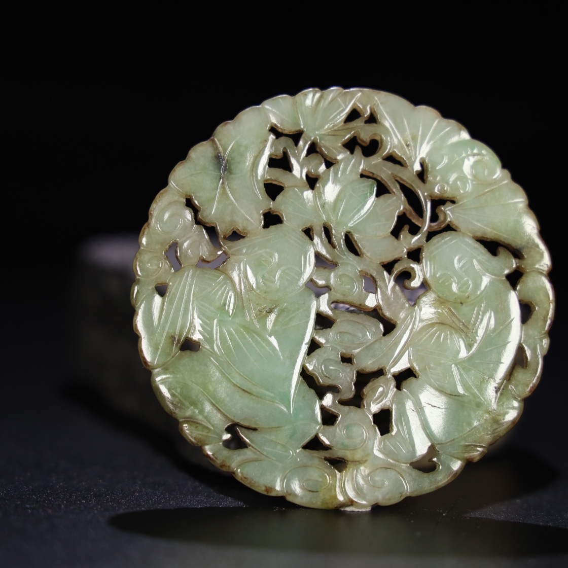 Chinese Natural Jade Carved Pendant