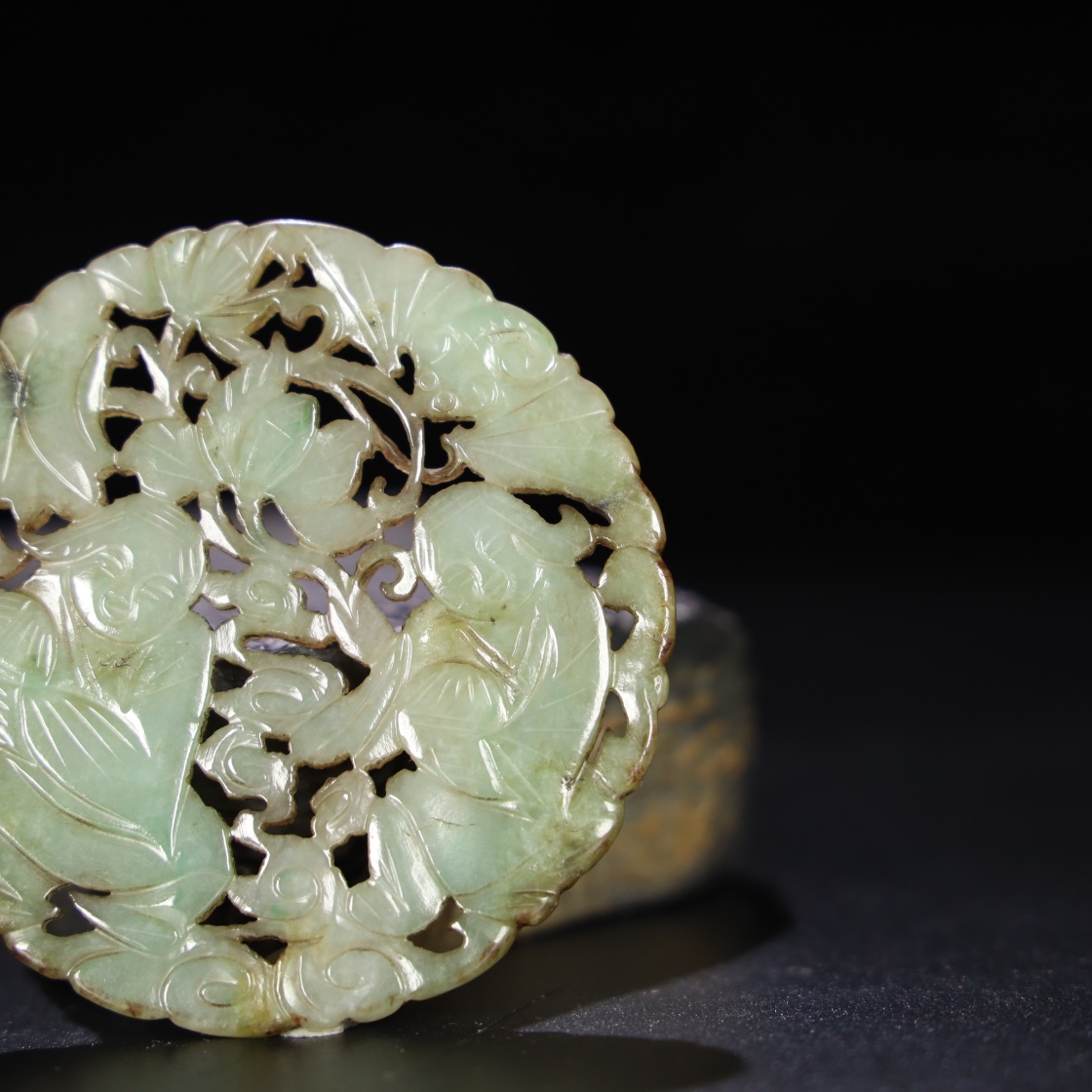 Chinese Natural Jade Carved Pendant