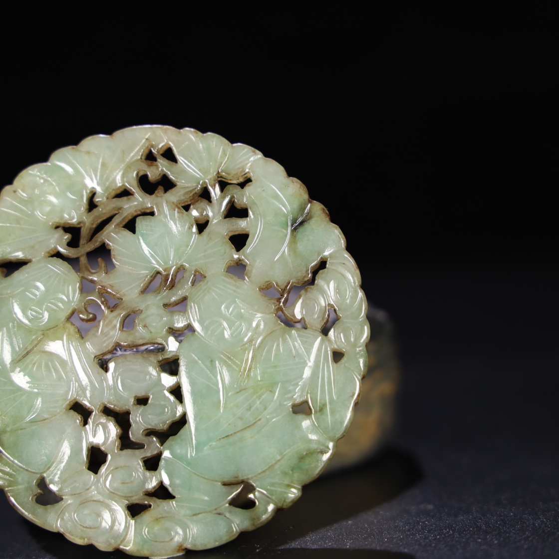 Chinese Natural Jade Carved Pendant