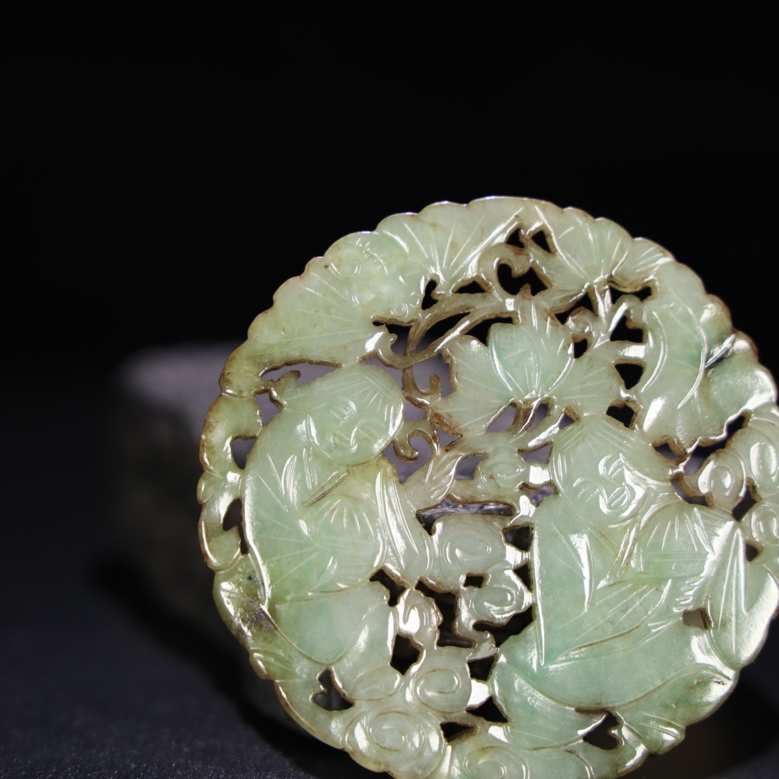 Chinese Natural Jade Carved Pendant