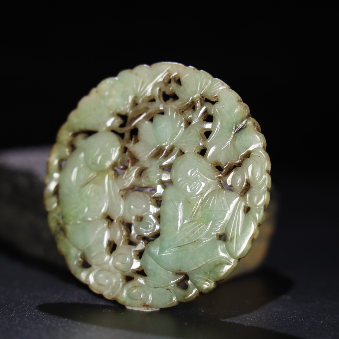 Chinese Natural Jade Carved Pendant