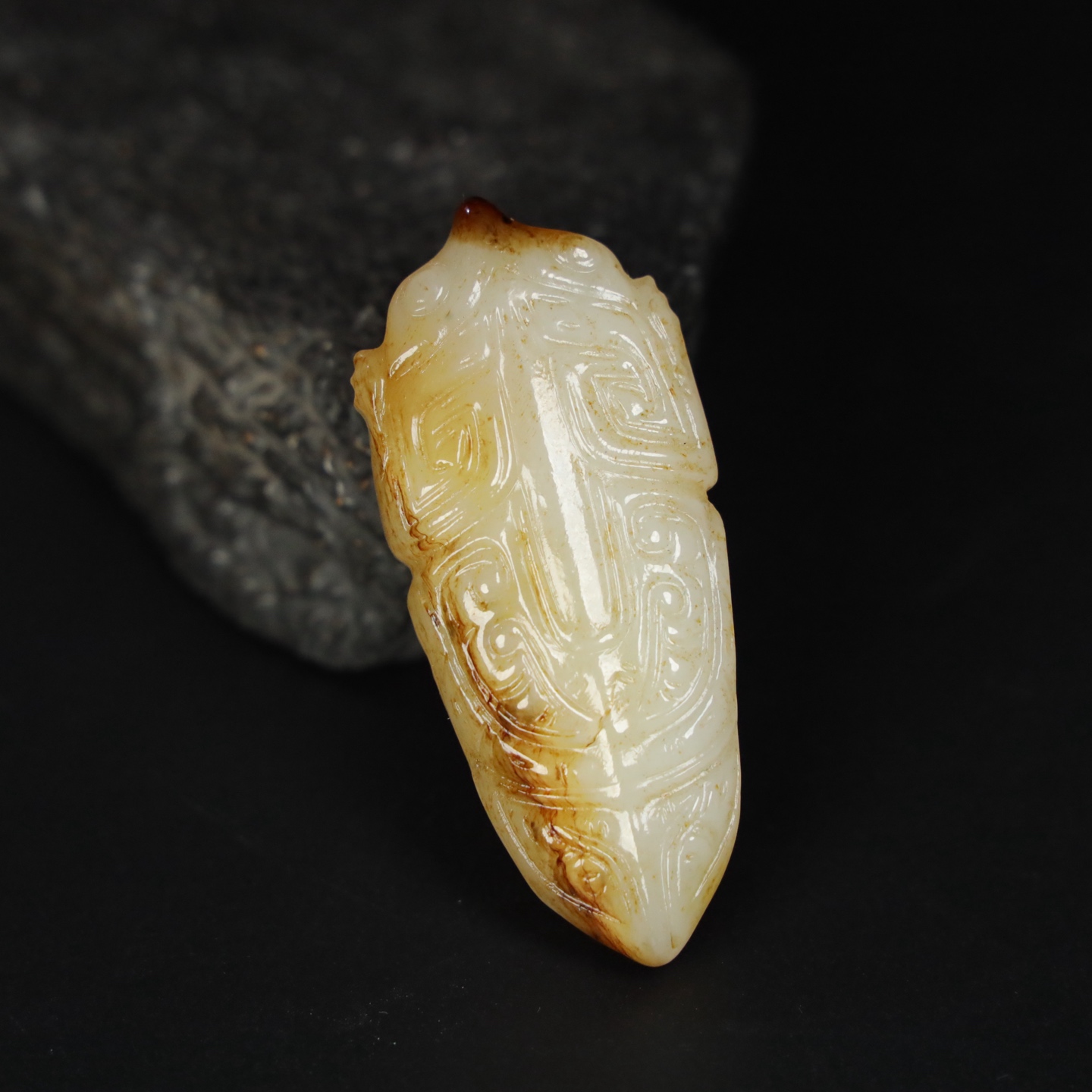 Chinese Natural Jade Carved Cicada
