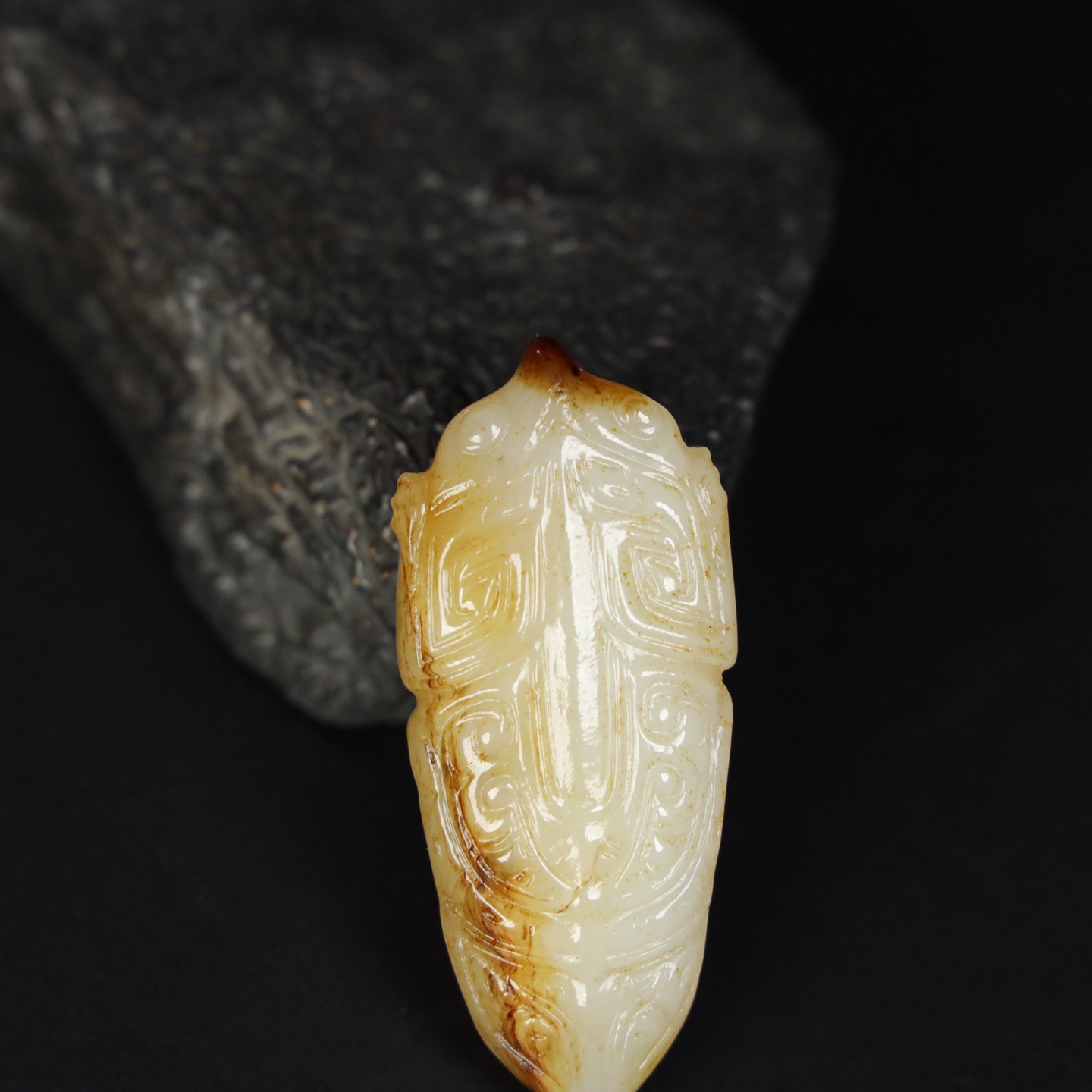 Chinese Natural Jade Carved Cicada
