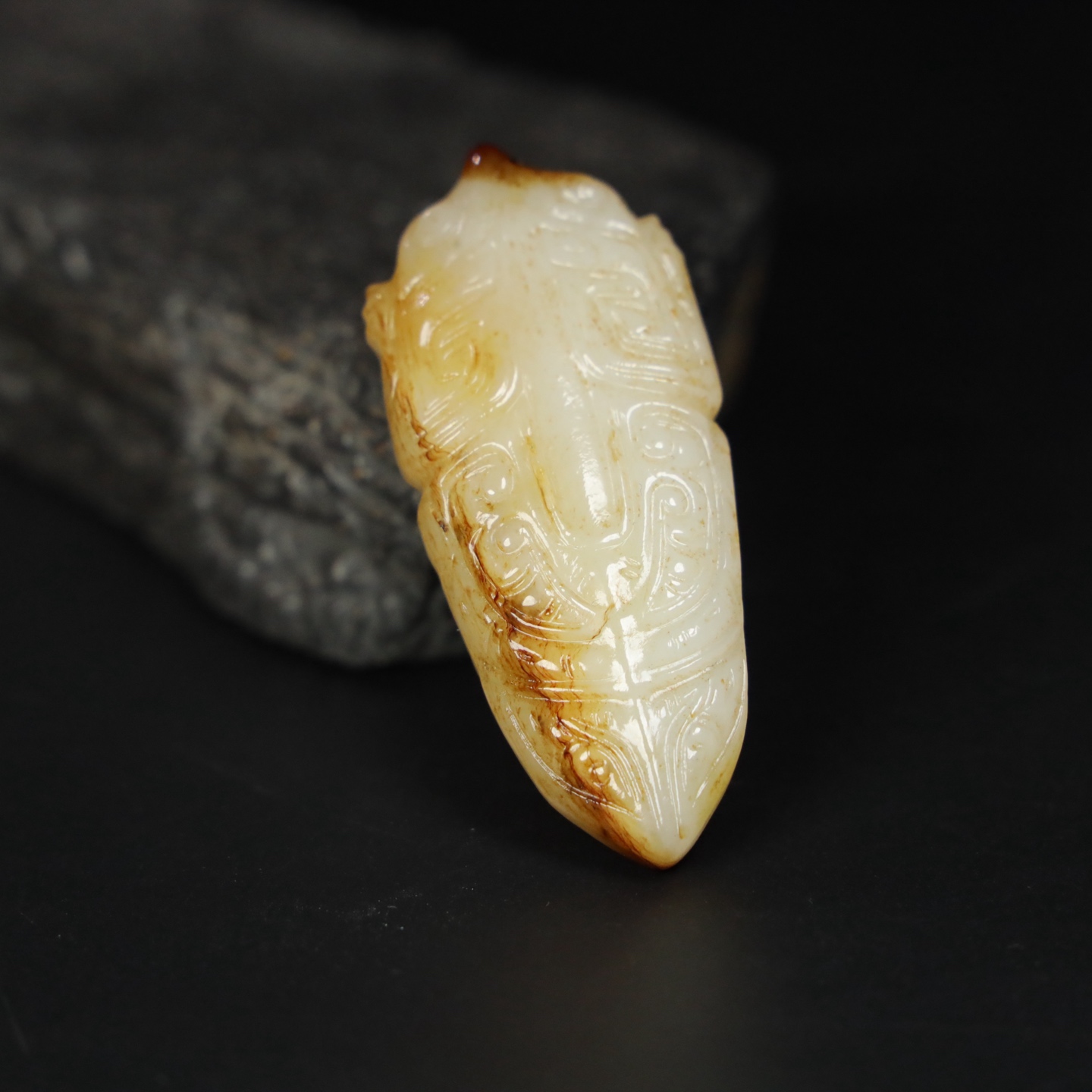 Chinese Natural Jade Carved Cicada