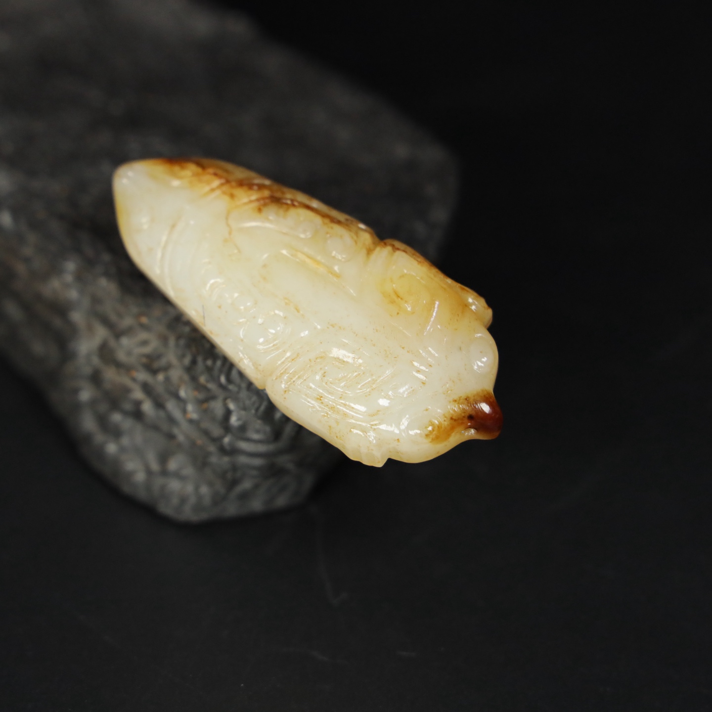 Chinese Natural Jade Carved Cicada