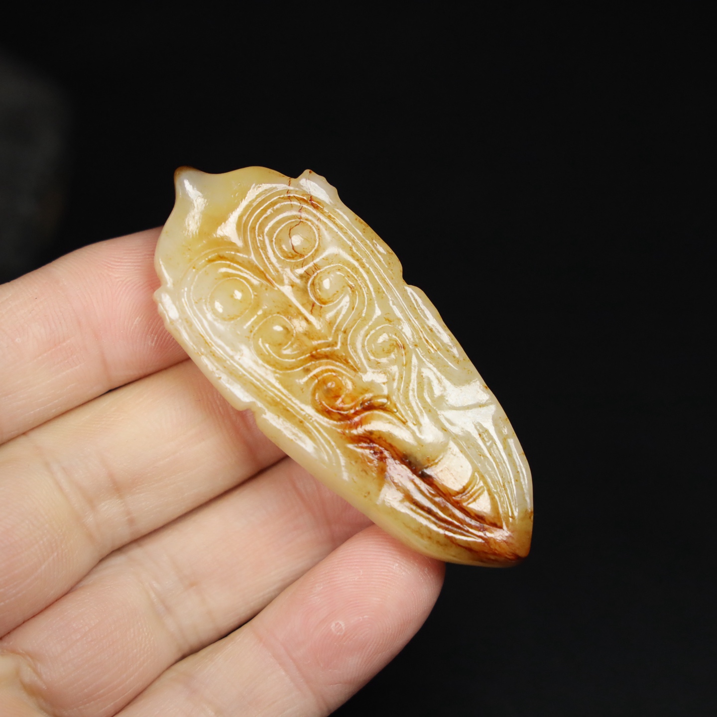 Chinese Natural Jade Carved Cicada