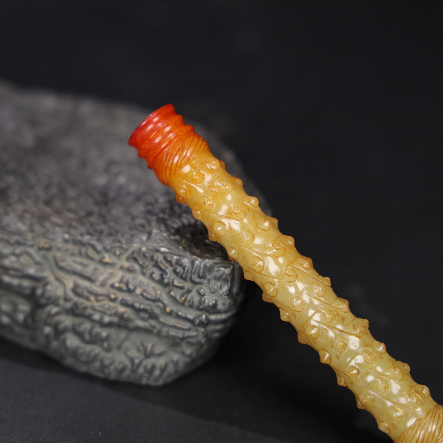 Chinese Natural Jade Carved Ornament
