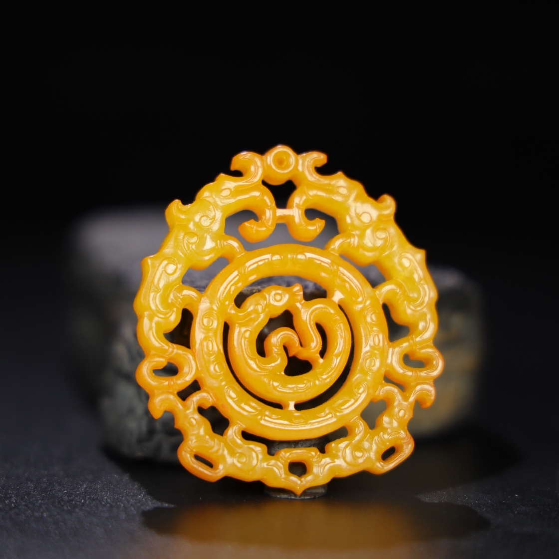 Chinese Natural Jade Carved Pendant