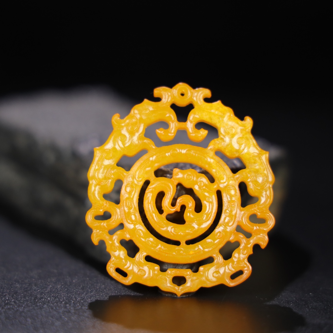Chinese Natural Jade Carved Pendant