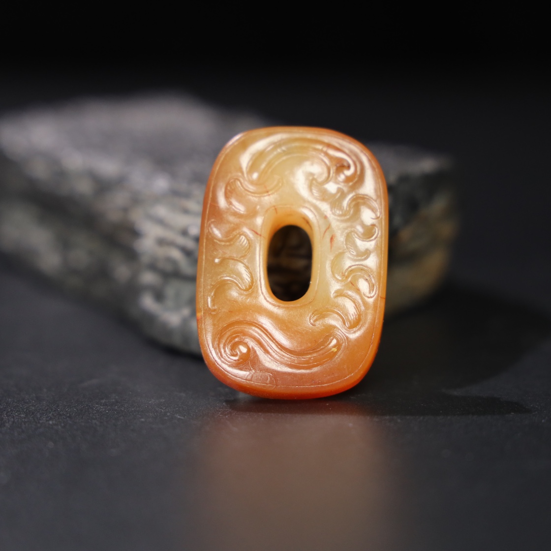 Chinese Natural Jade Carved Dragon Pendant