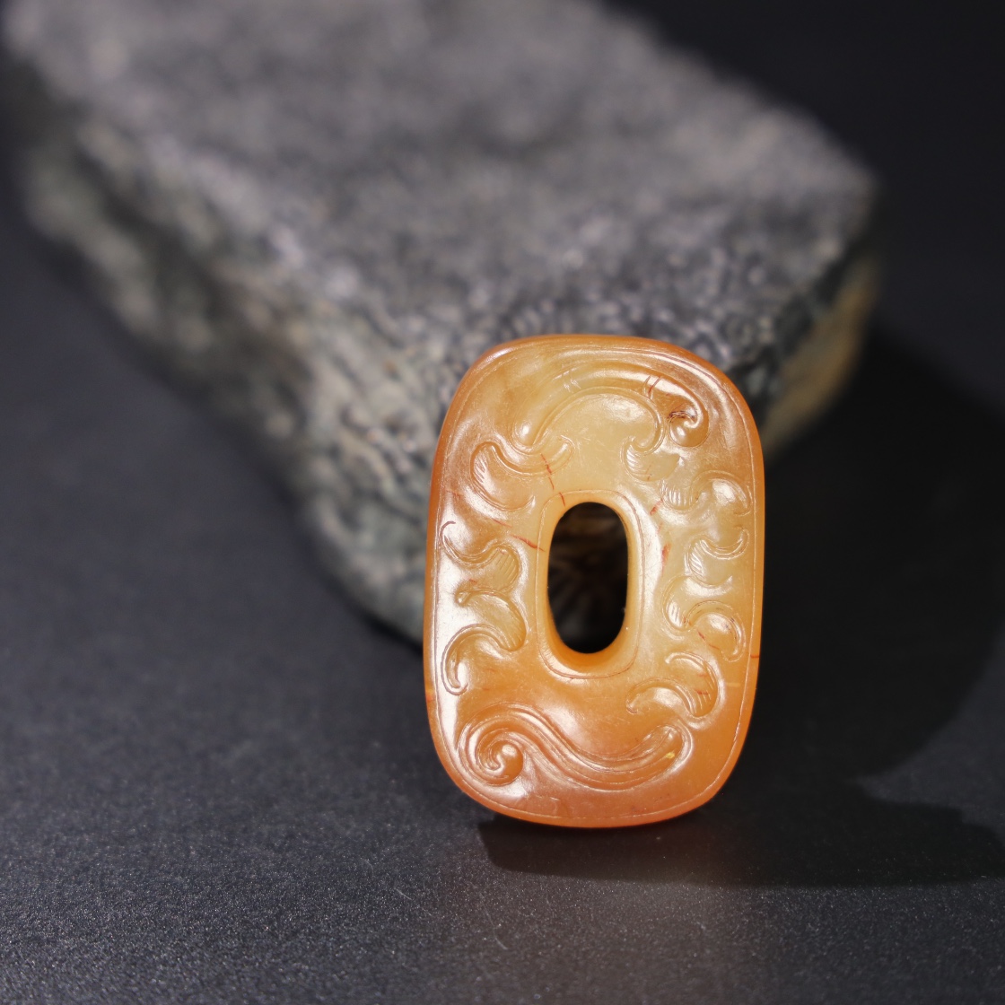 Chinese Natural Jade Carved Dragon Pendant