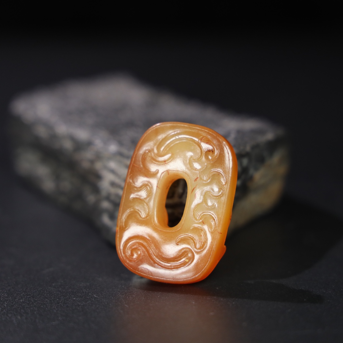 Chinese Natural Jade Carved Dragon Pendant