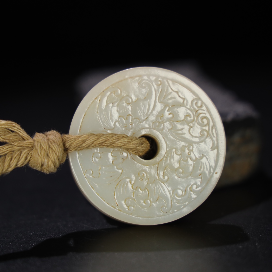 Chinese Natural Jade Carved Pendant