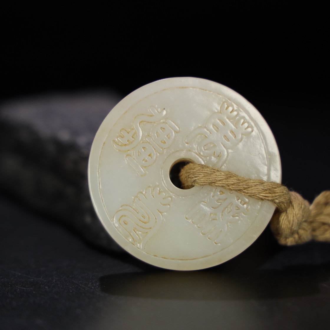 Chinese Natural Jade Carved Pendant