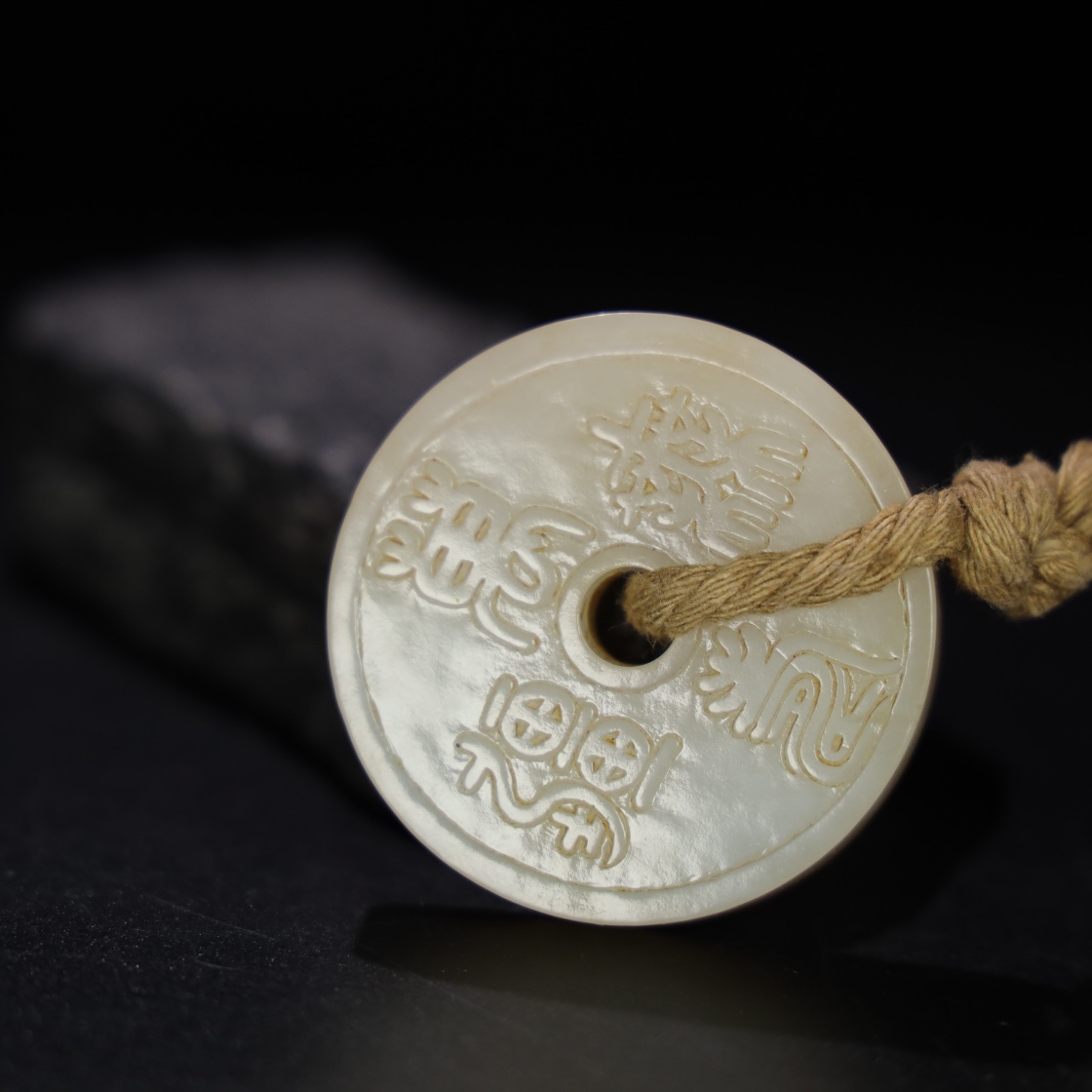 Chinese Natural Jade Carved Pendant
