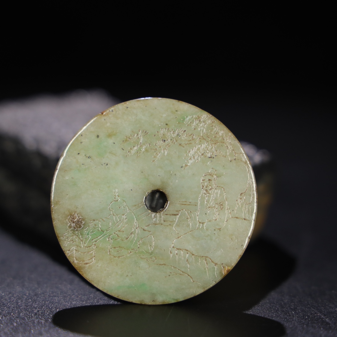 Chinese Natural Jade Carved Pendant
