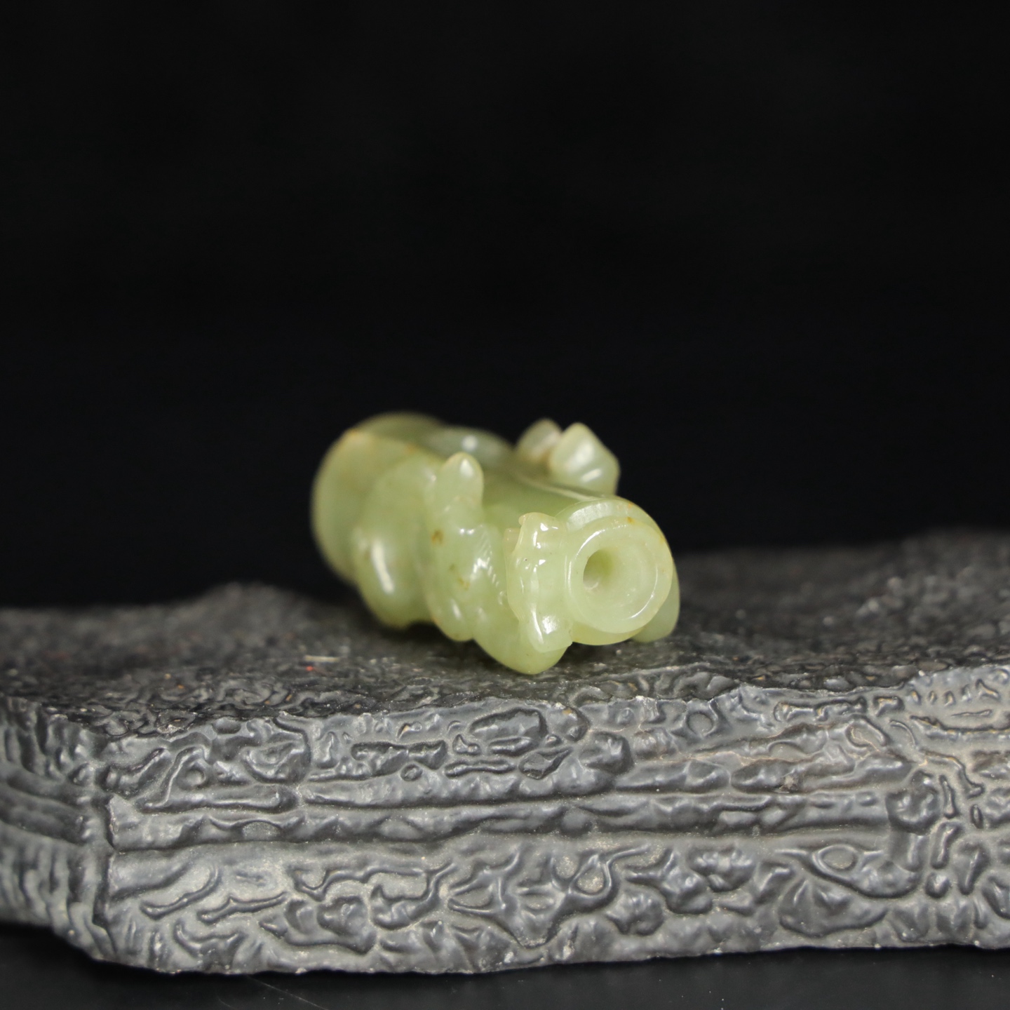 Chinese Natural Jade Carved Ornament