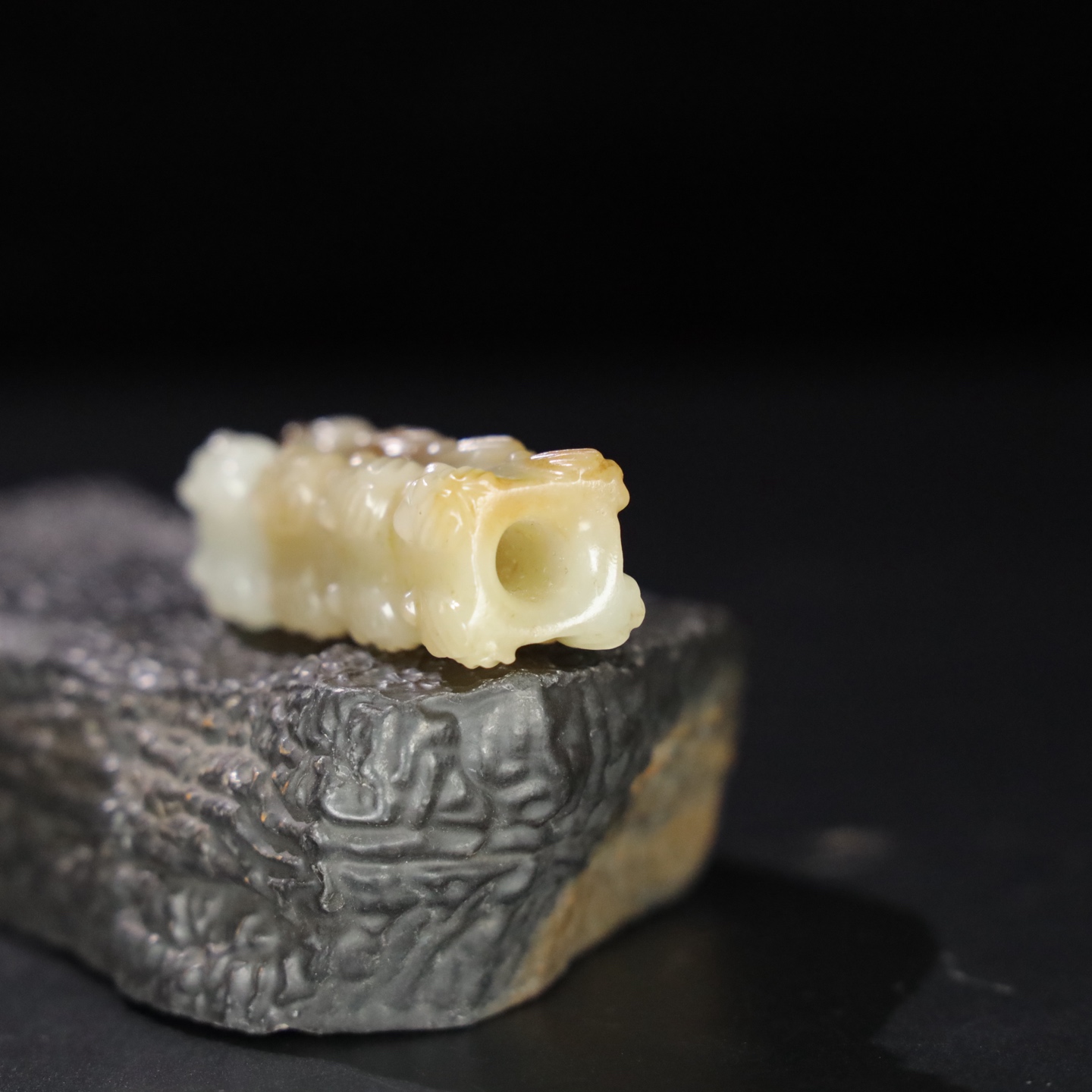 Chinese Natural Jade Carved Ornament