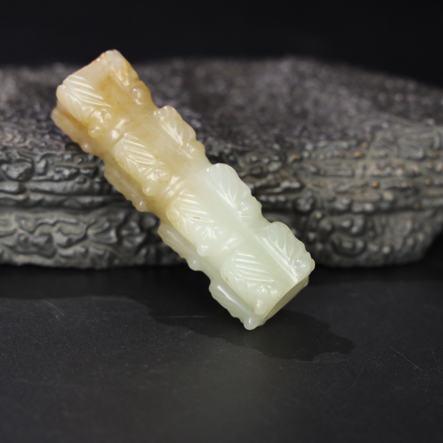 Chinese Natural Jade Carved Ornament