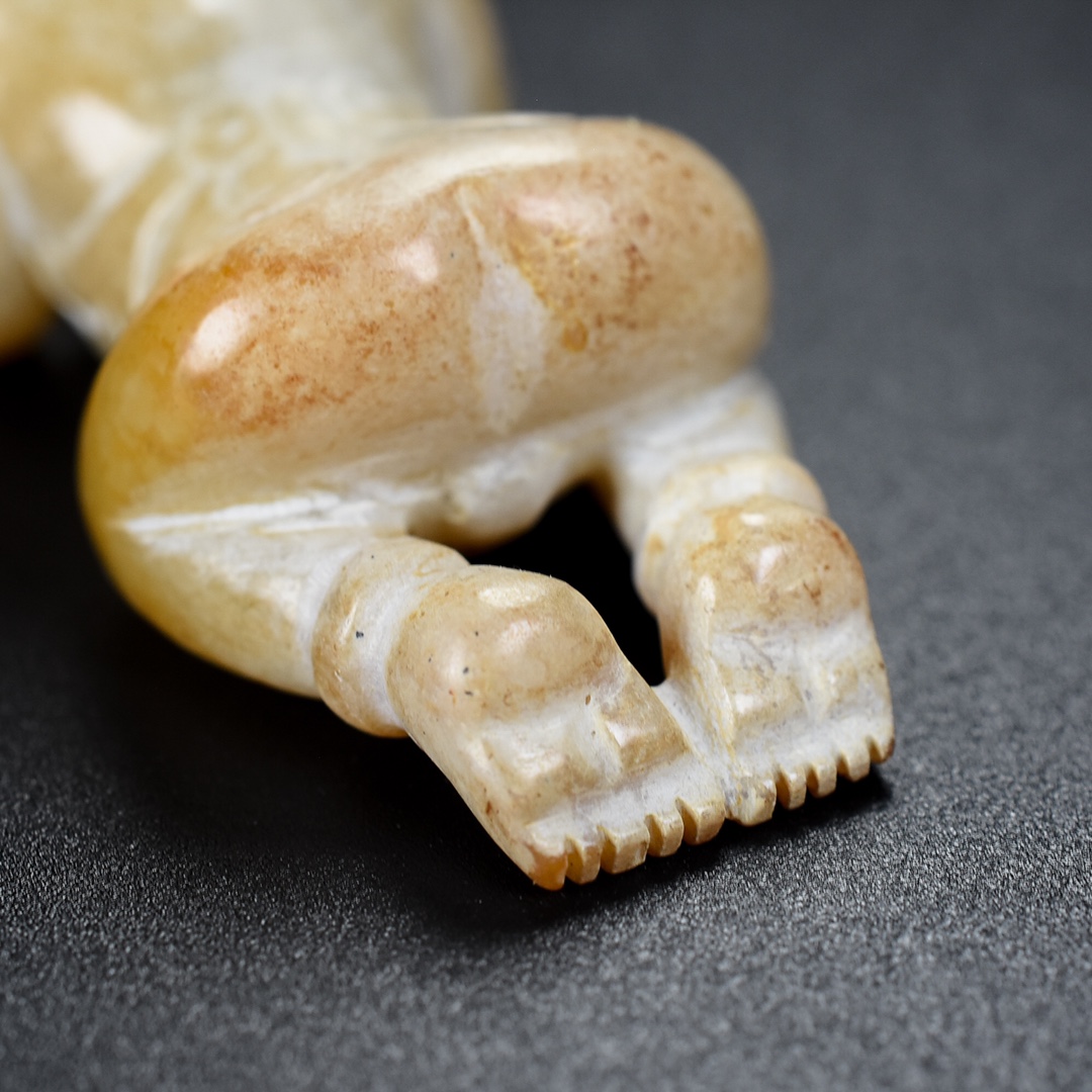 Chinese Natural Jade Carved Boy Ornament