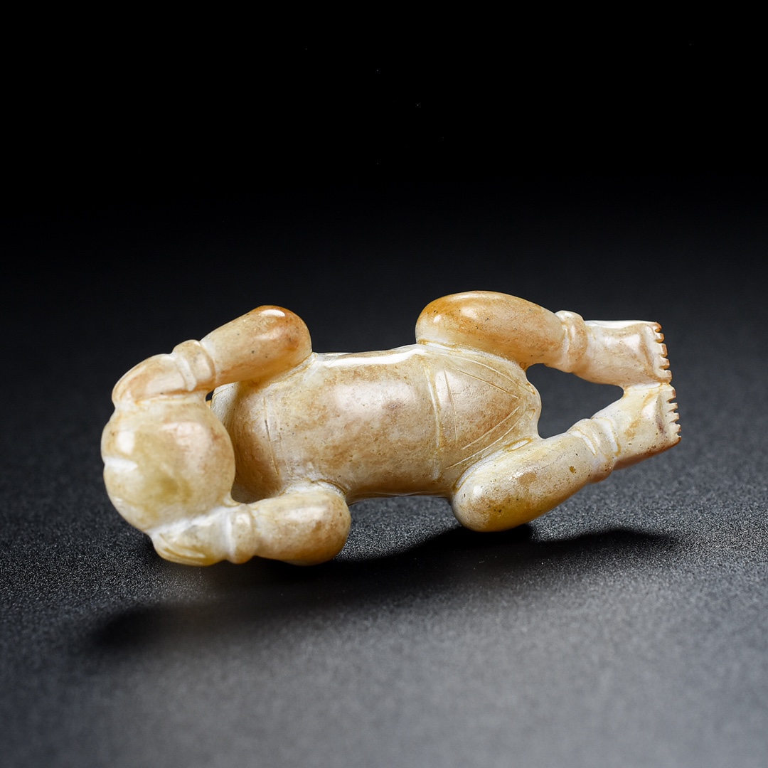 Chinese Natural Jade Carved Boy Ornament
