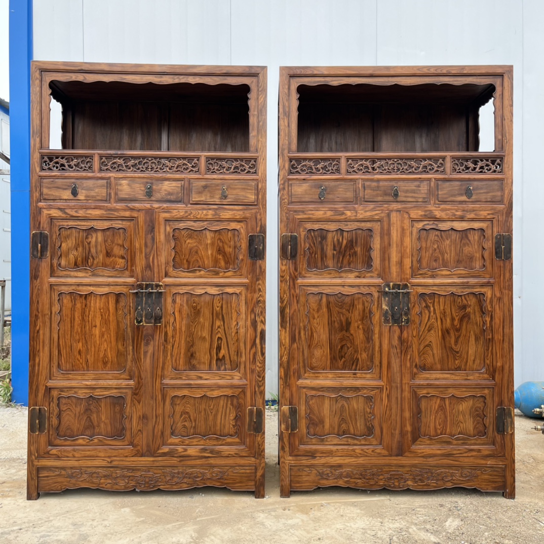 Qing Dynasty Huanghuali wood a pair of cabinet