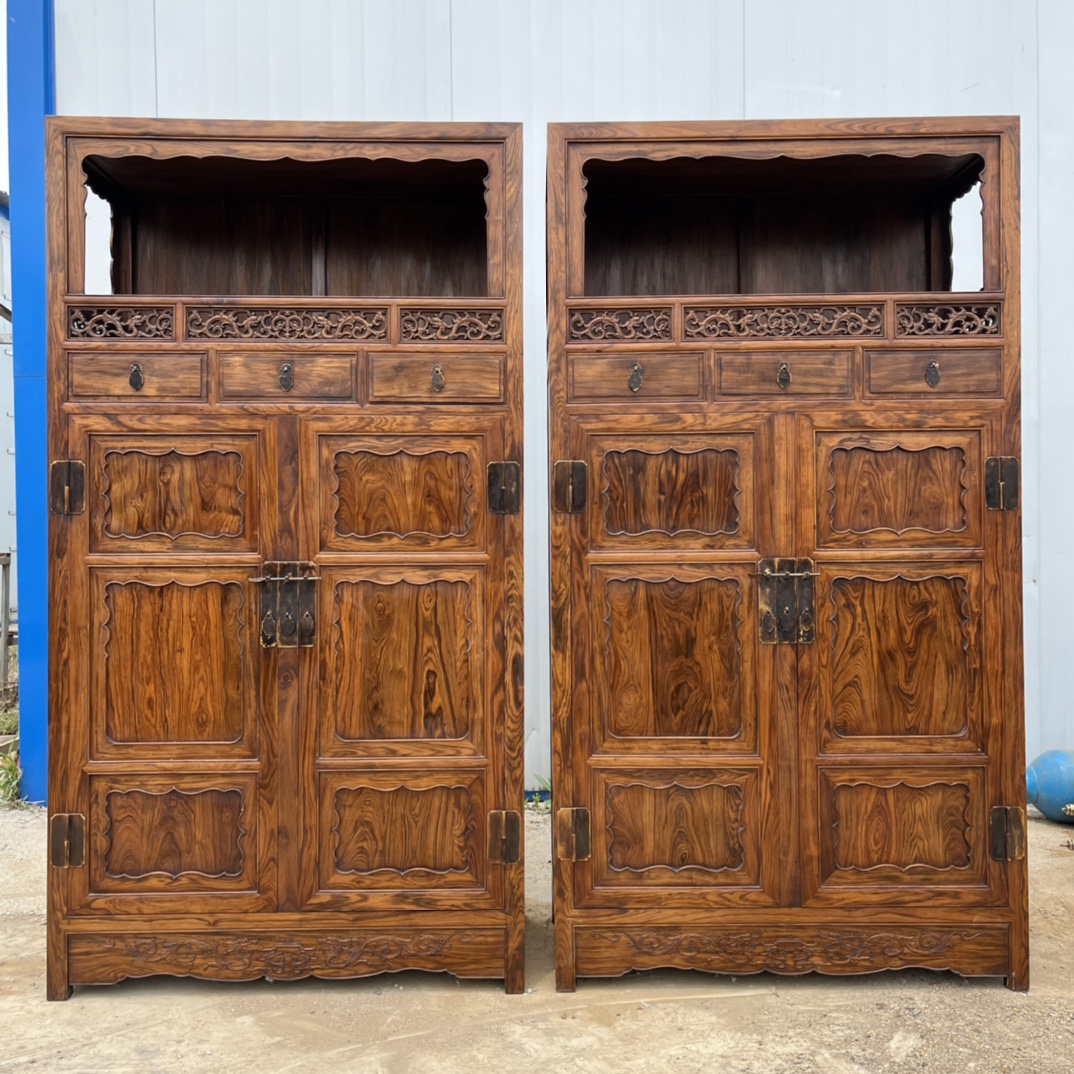 Qing Dynasty Huanghuali wood a pair of cabinet