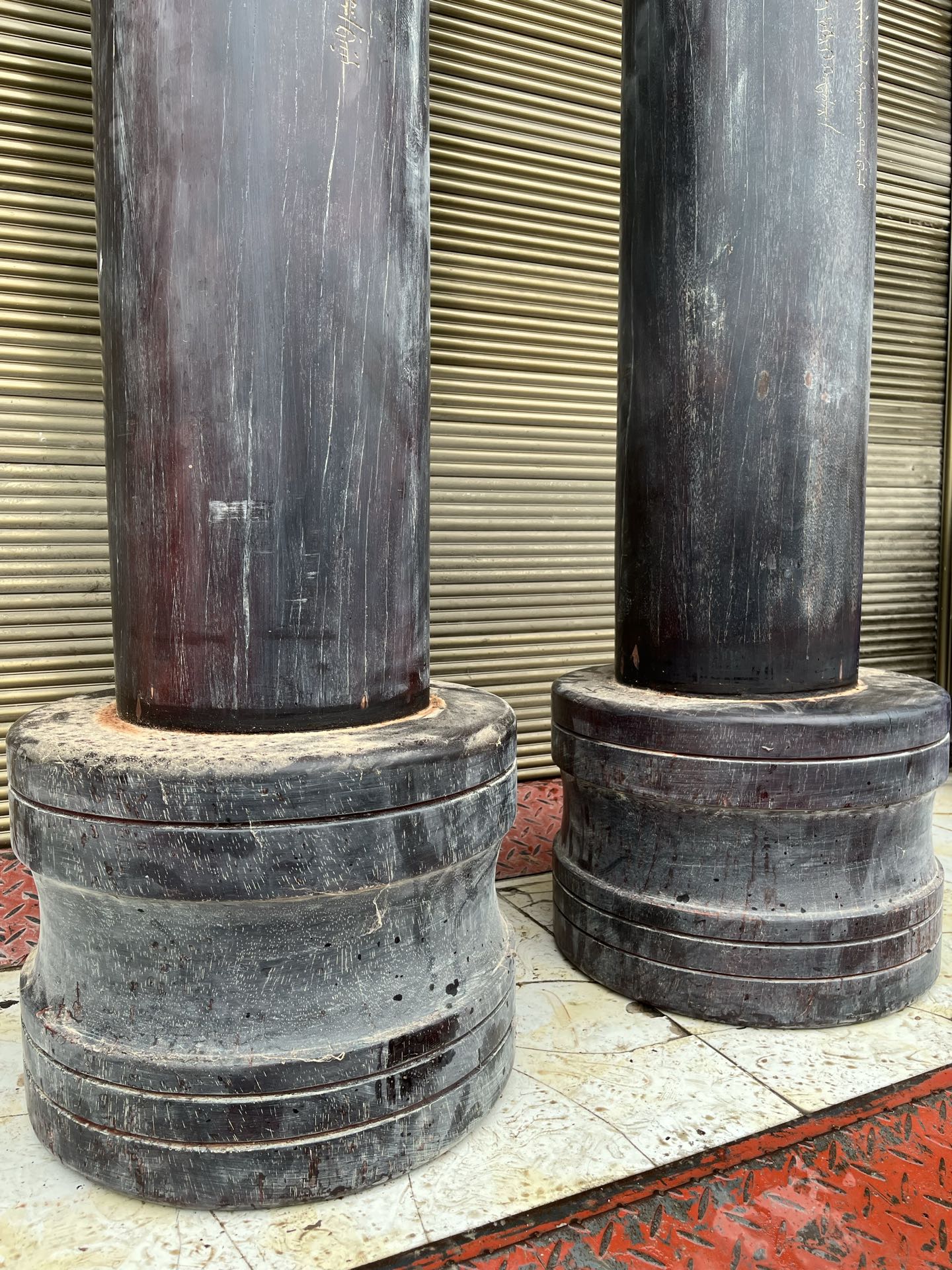 Qing Dynasty Rsoewood mainstay of Feng Shui pillares