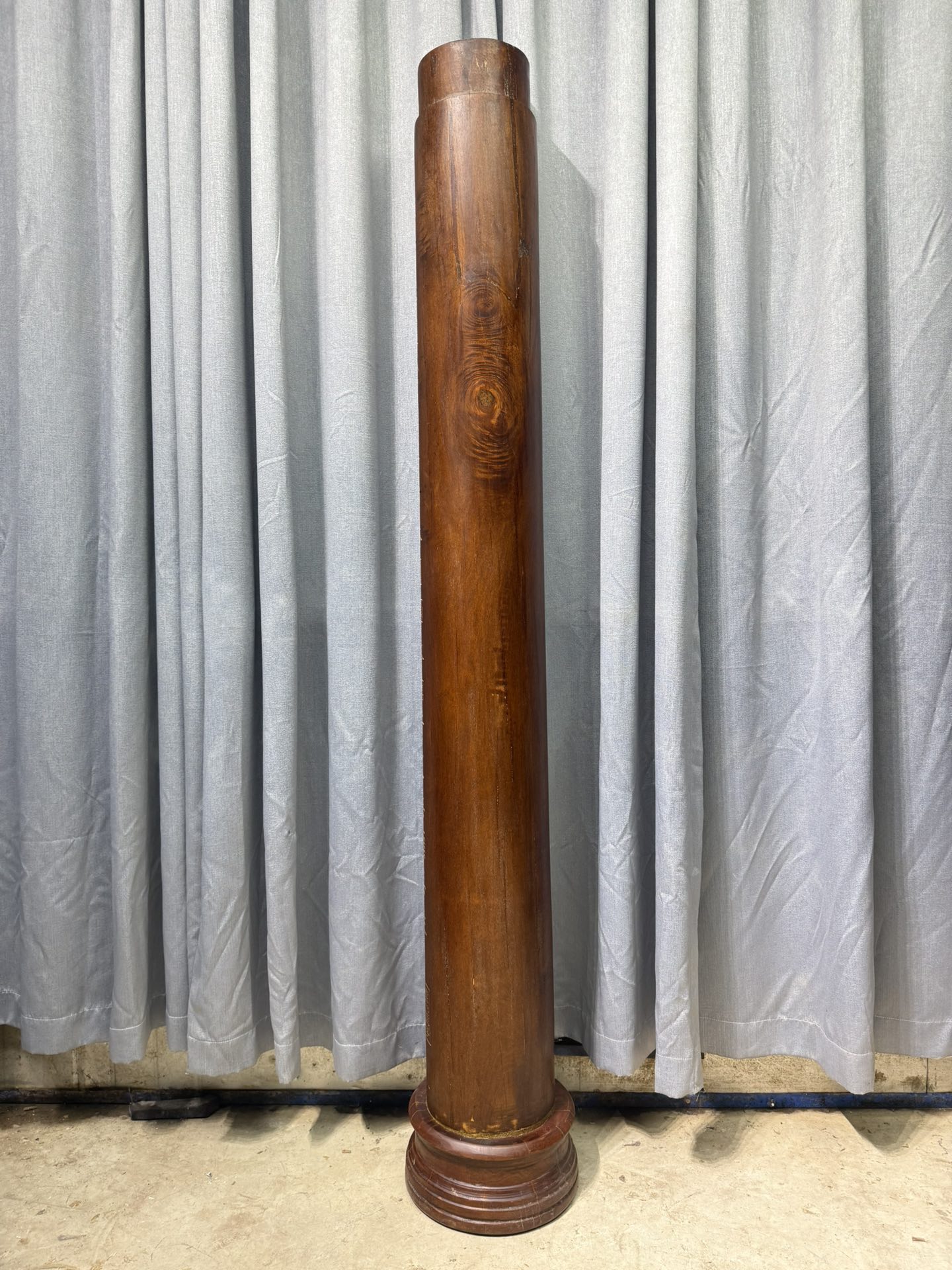 Qing Dynasty Rosewood Hand-carved Feng Shui Pillar
