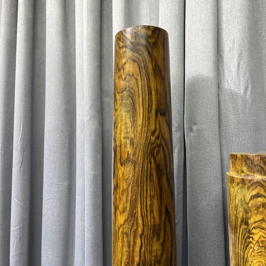 Qing Dynasty Rosewood Hand-carved Feng Shui Pillar