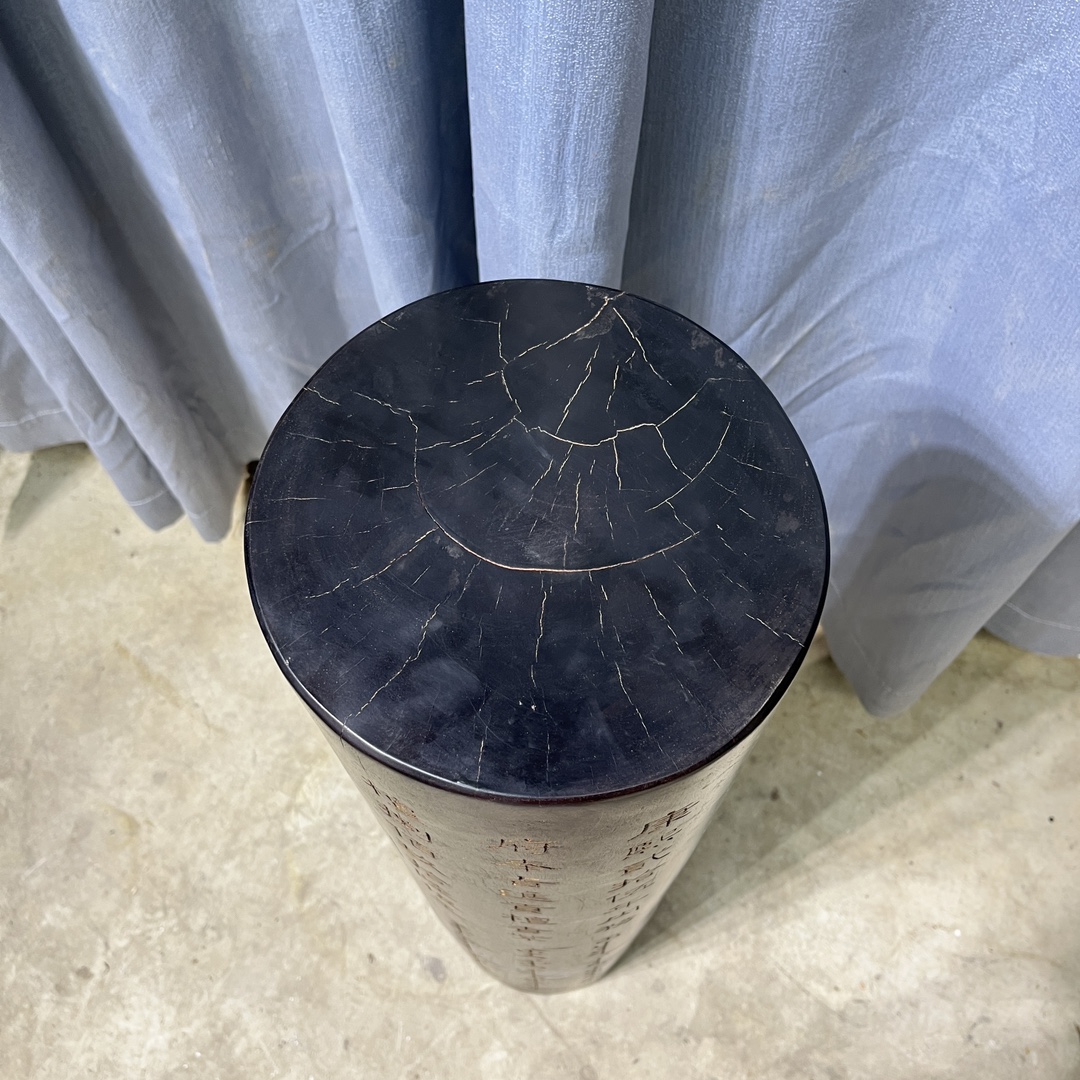 Qing Dynasty Rosewood Hand-carved Feng Shui Pillar