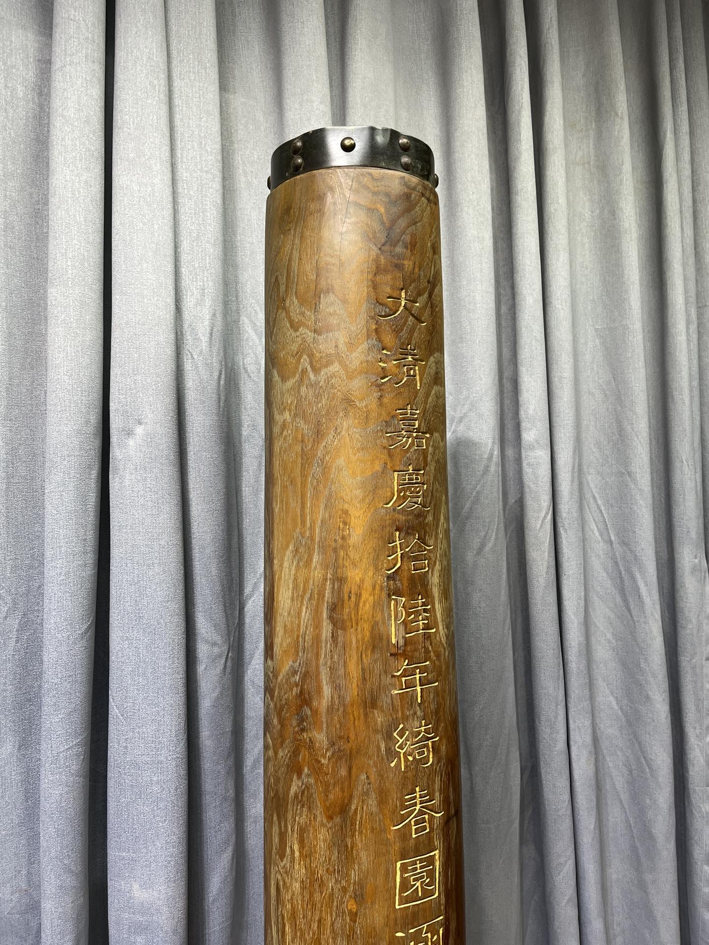 Qing Dynasty Huanghuali wood Hand-carved Feng Shui Pillar