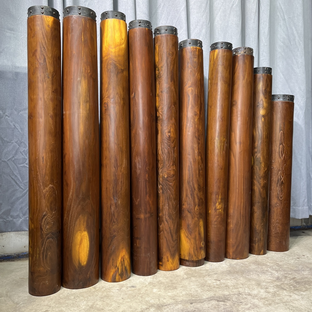 Qing Dynasty Huanghuali wood Hand-carved Feng Shui Pillar