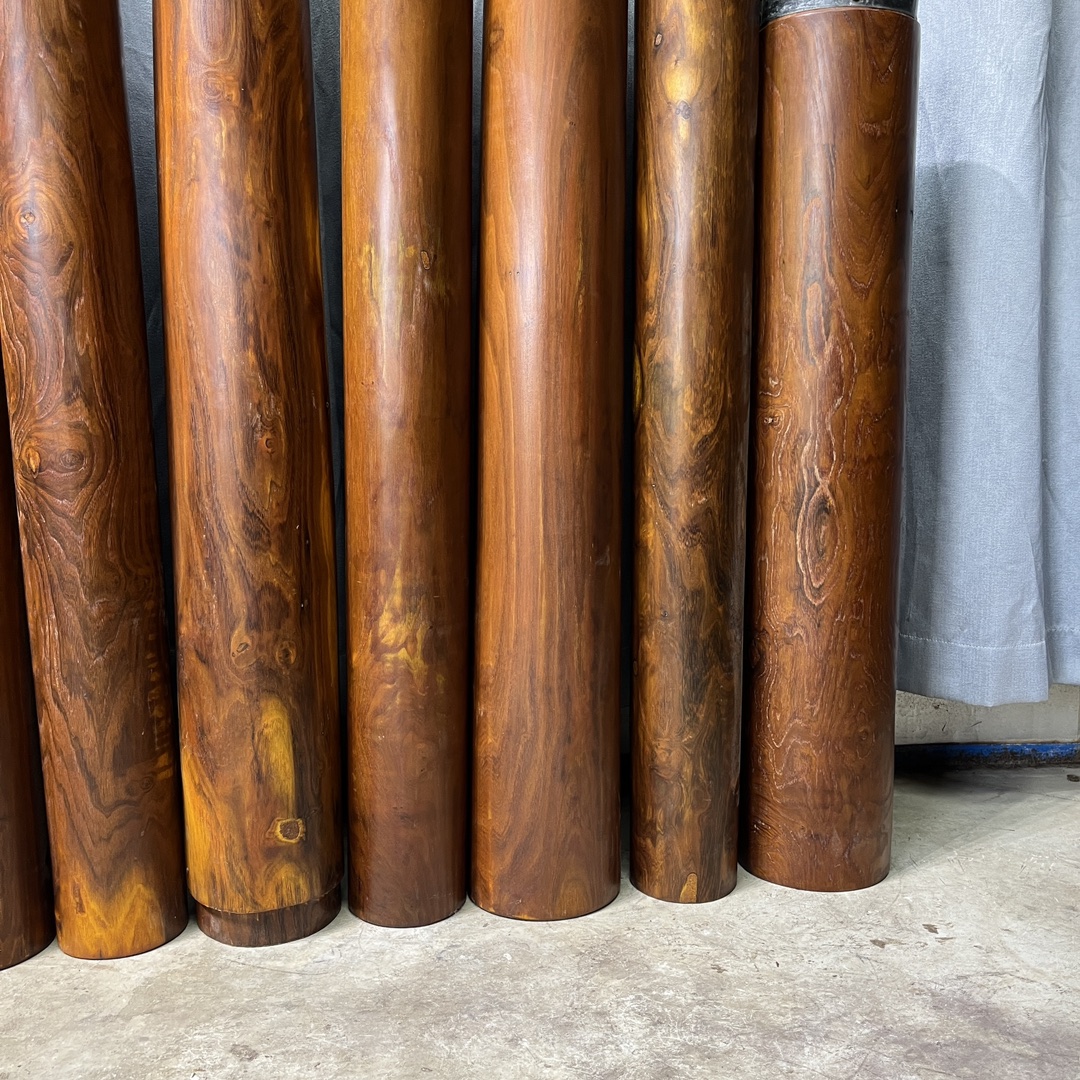 Qing Dynasty Huanghuali wood Hand-carved Feng Shui Pillar