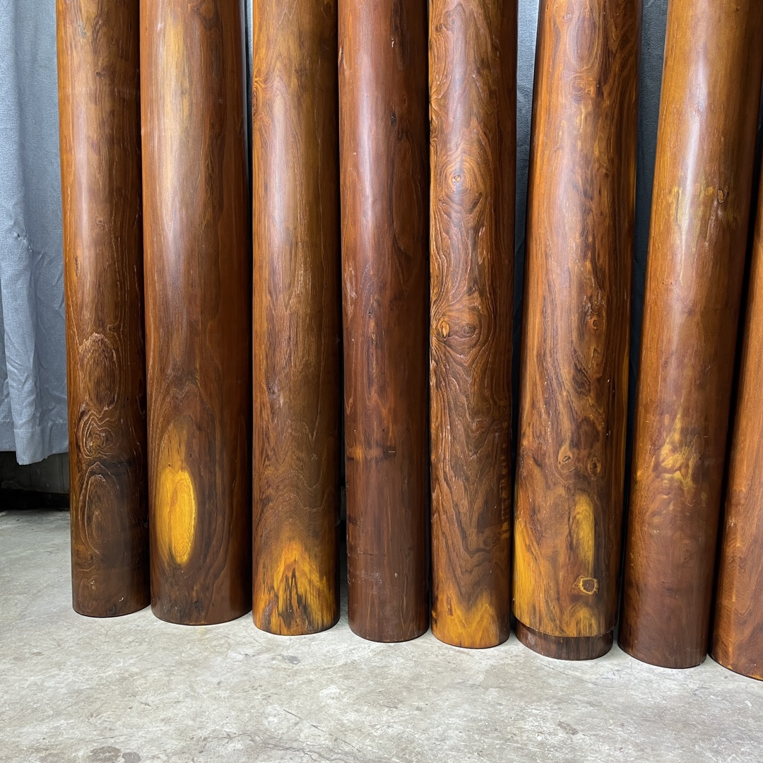 Qing Dynasty Huanghuali wood Hand-carved Feng Shui Pillar