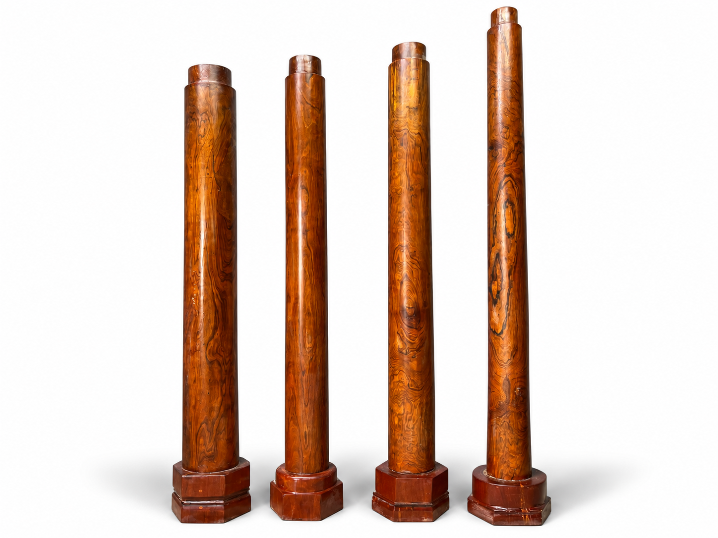 Qing Dynasty Huanghuali wood Hand-carved Feng Shui Pillar