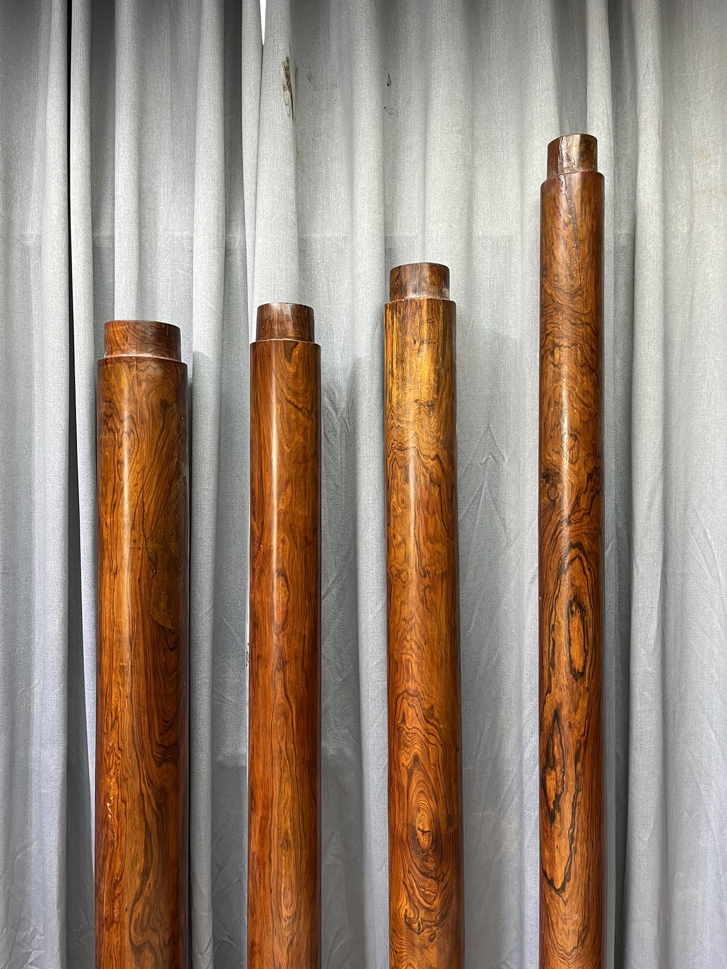 Qing Dynasty Huanghuali wood Hand-carved Feng Shui Pillar