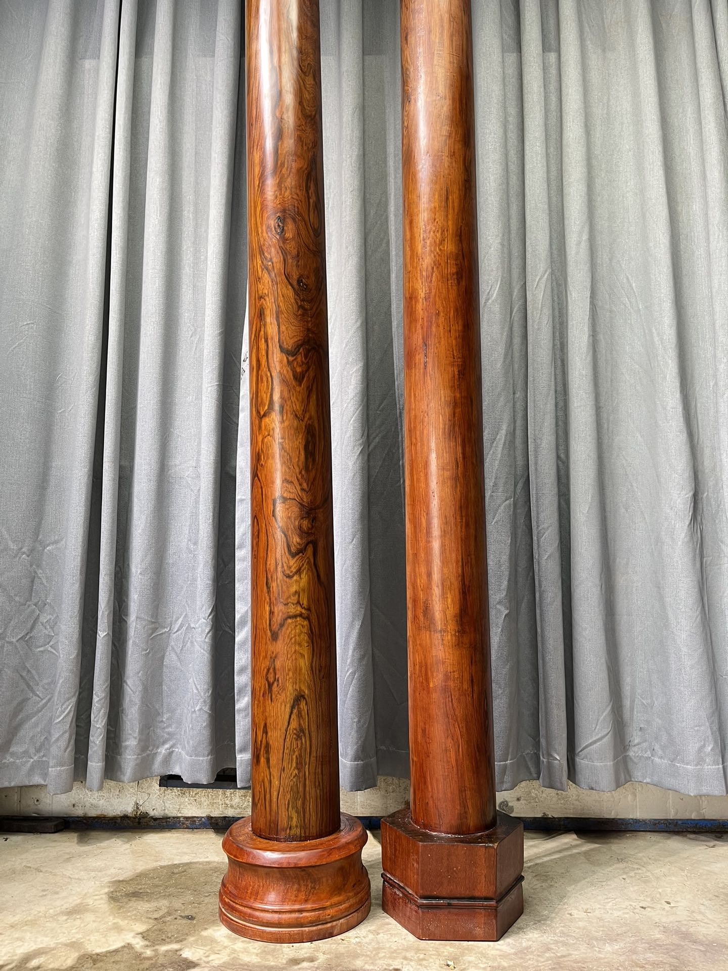 Qing Dynasty Huanghuali wood Hand-carved Feng Shui Pillar