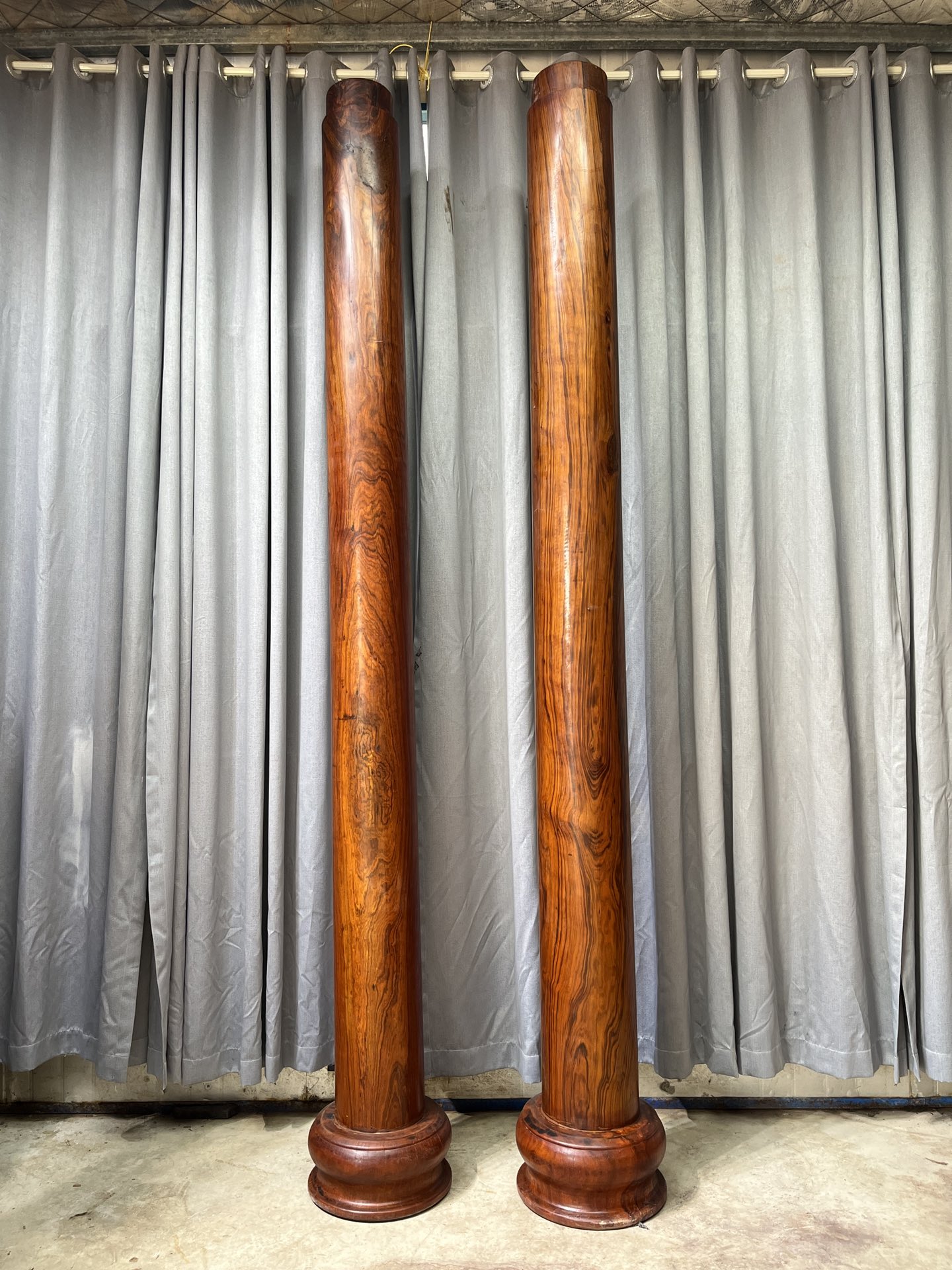 Qing Dynasty Huanghuali wood Hand-carved Feng Shui Pillar