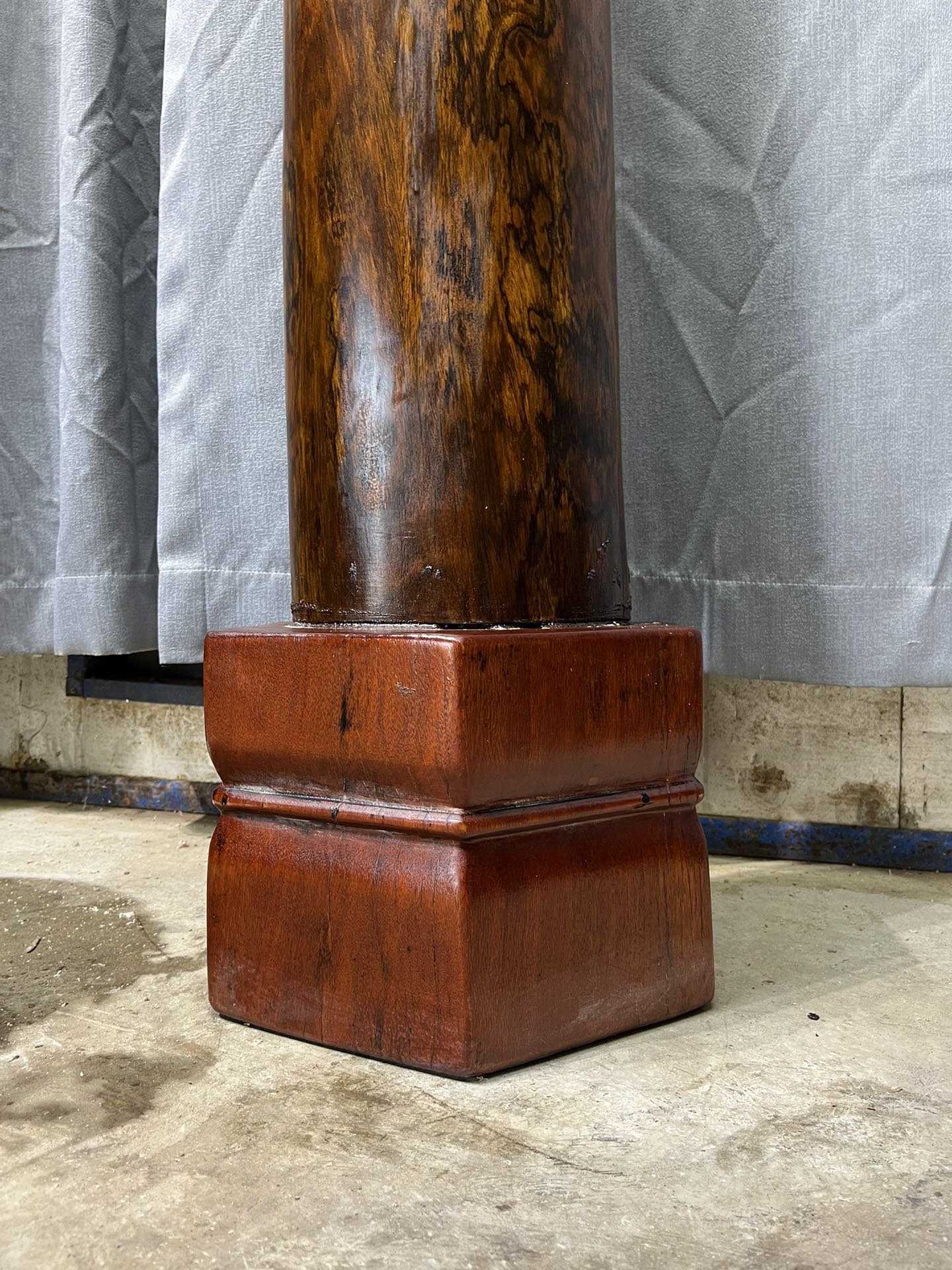 Qing Dynasty Huanghuali wood Hand-carved Feng Shui Pillar