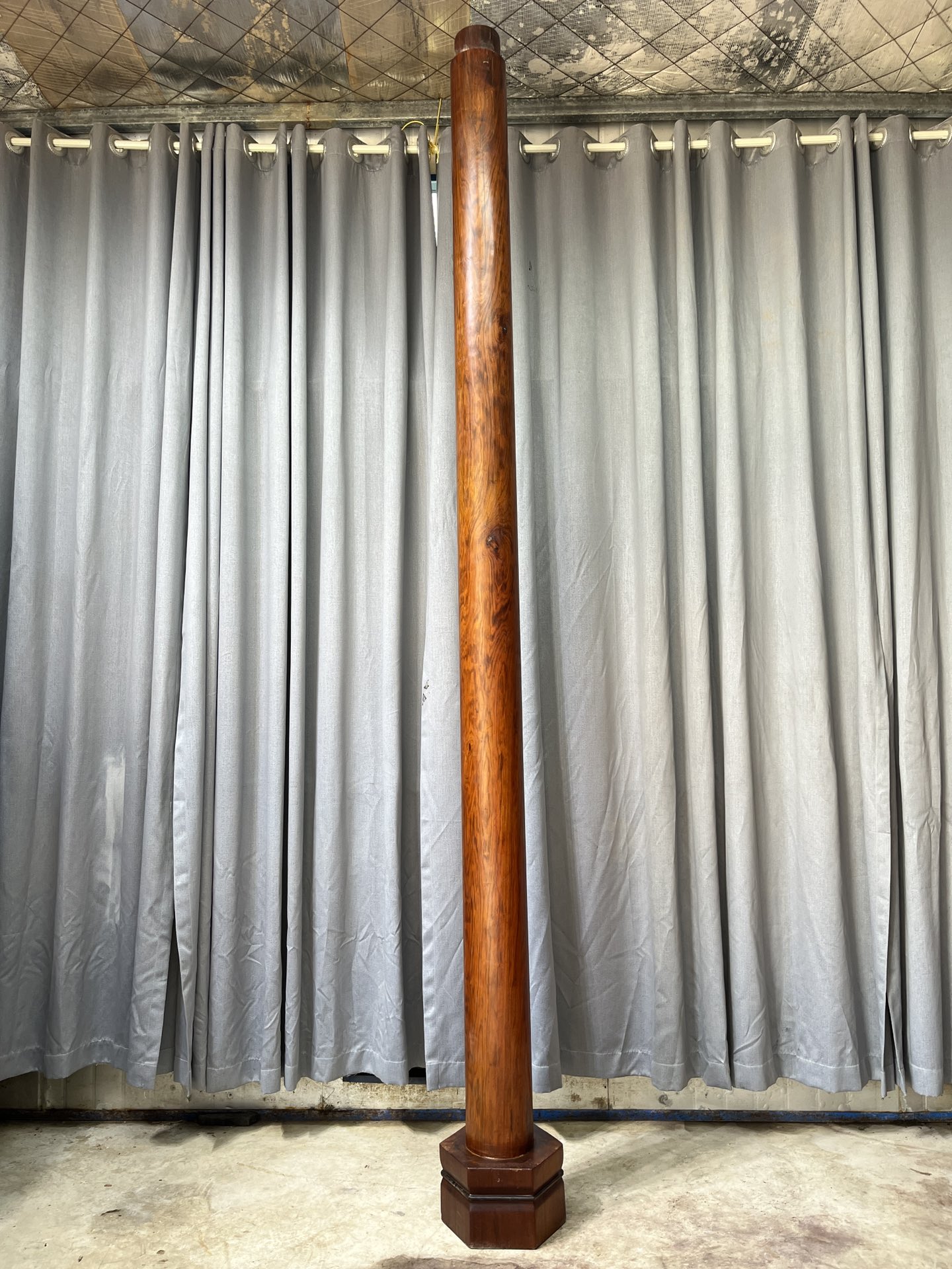 Qing Dynasty Huanghuali wood Hand-carved Feng Shui Pillar
