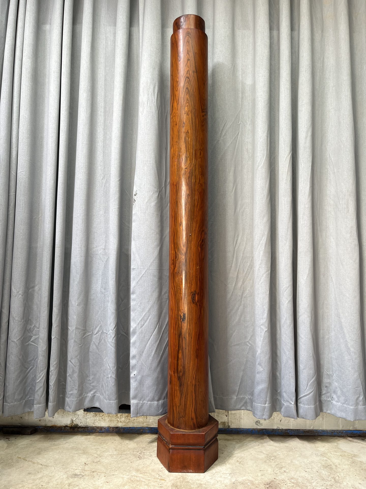 Qing Dynasty Huanghuali wood Hand-carved Feng Shui Pillar