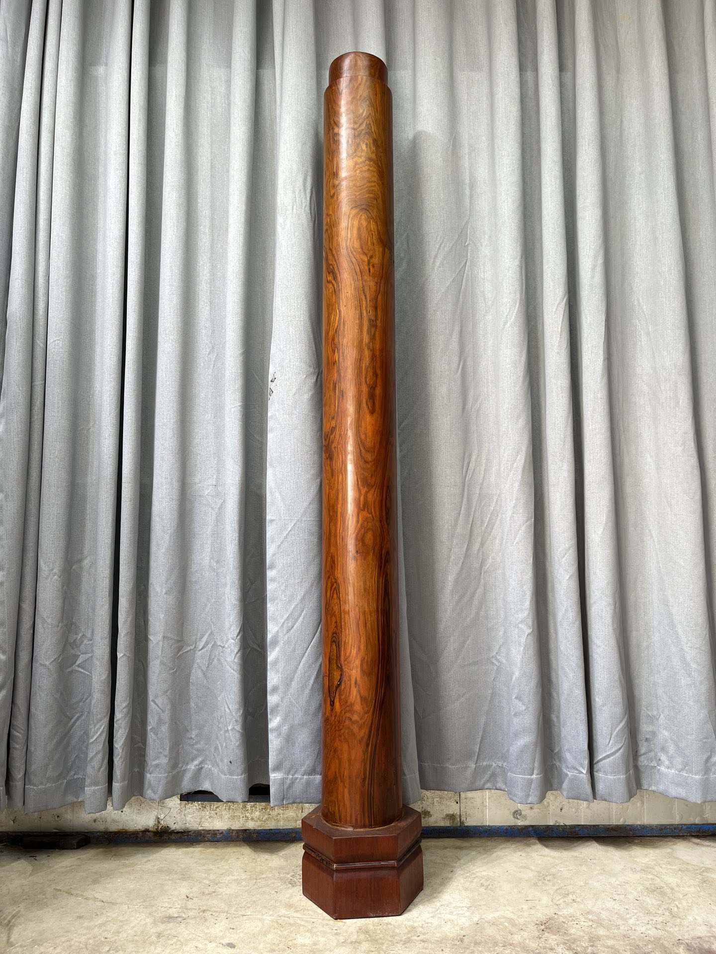 Qing Dynasty Huanghuali wood Hand-carved Feng Shui Pillar