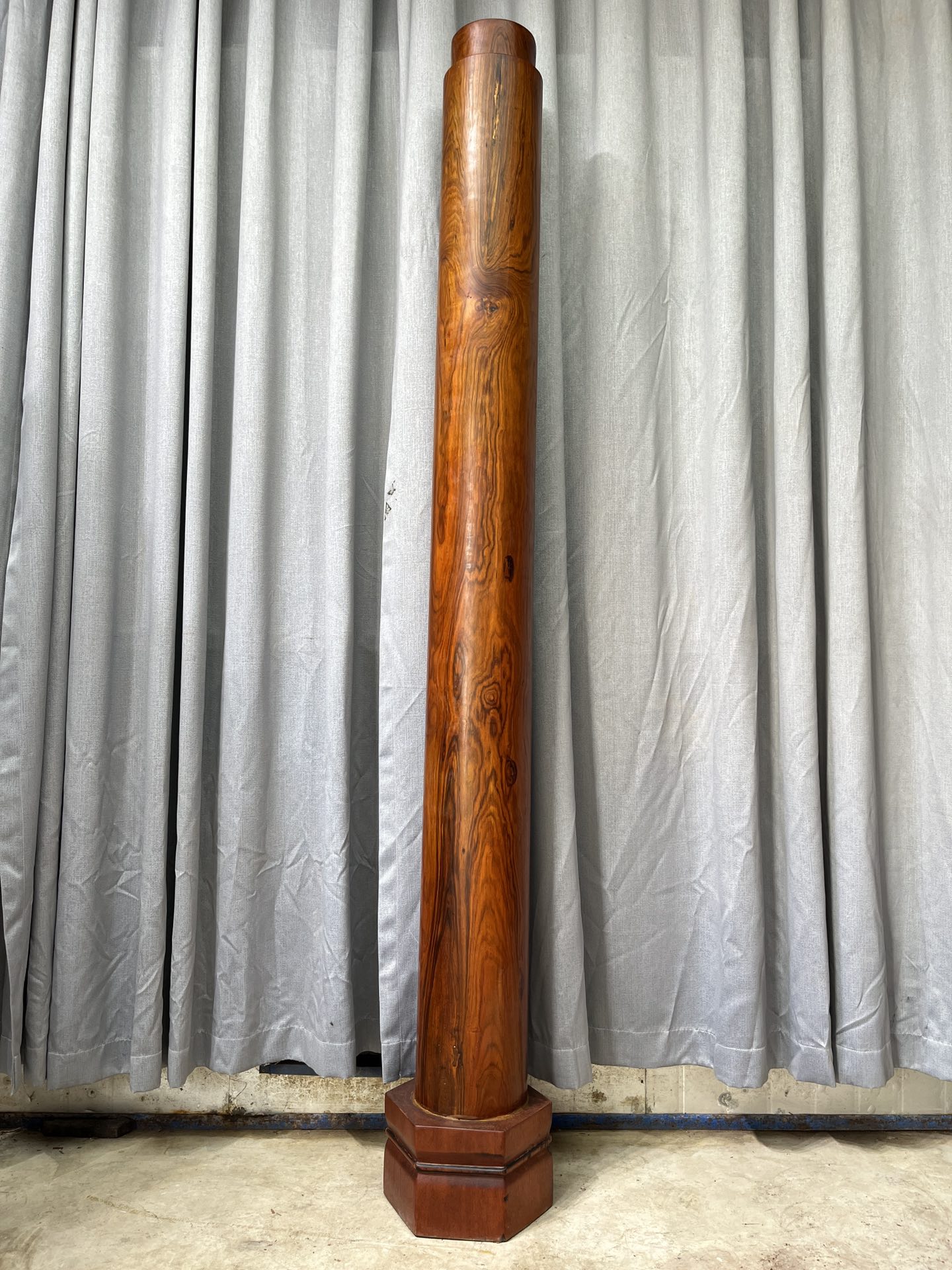 Qing Dynasty Huanghuali wood Hand-carved Feng Shui Pillar