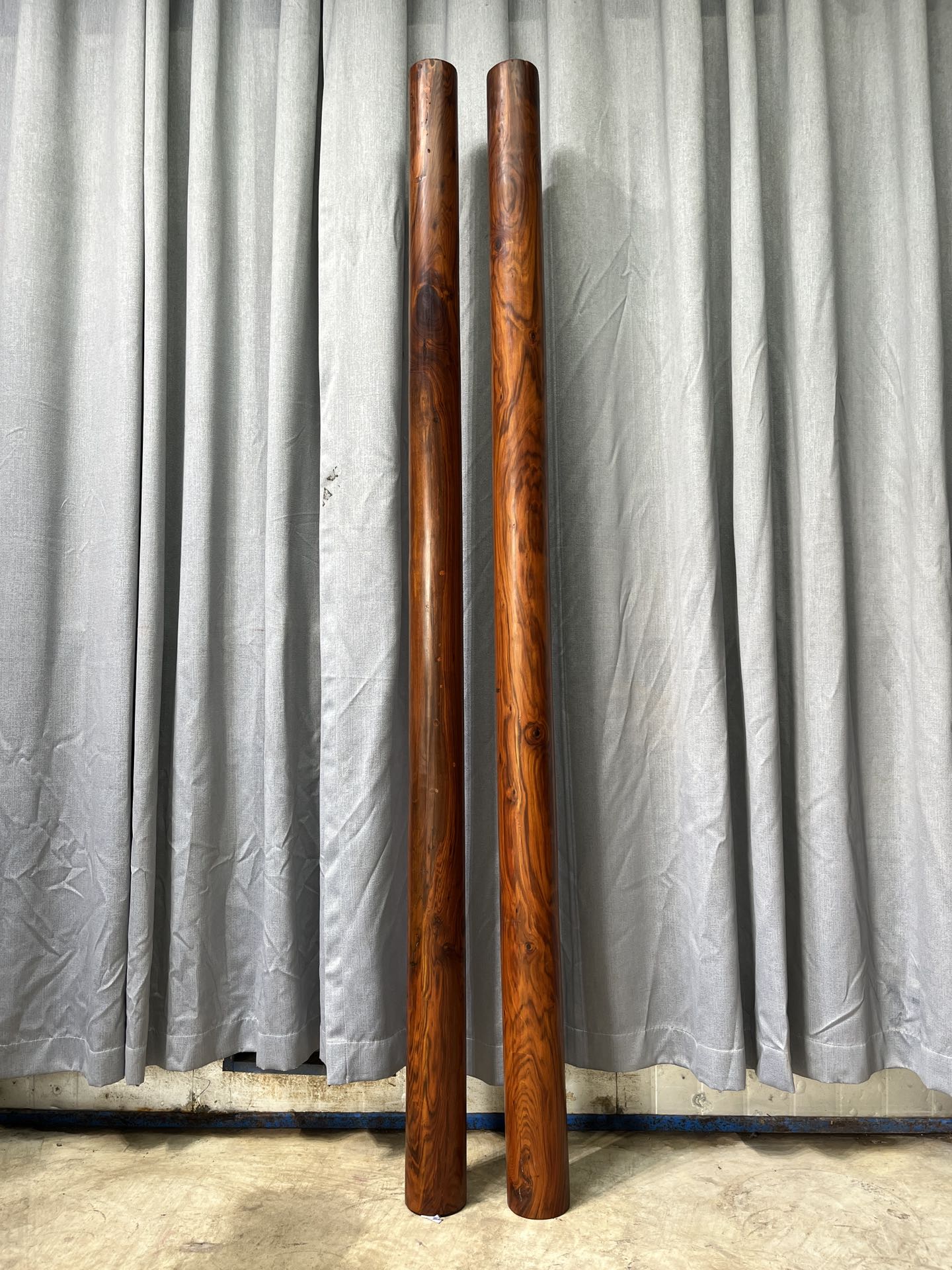 Qing Dynasty Rosewood Hand-carved Feng Shui Pillar