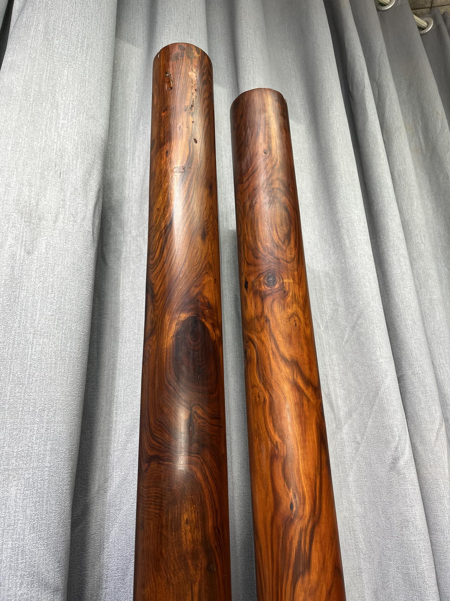 Qing Dynasty Rosewood Hand-carved Feng Shui Pillar