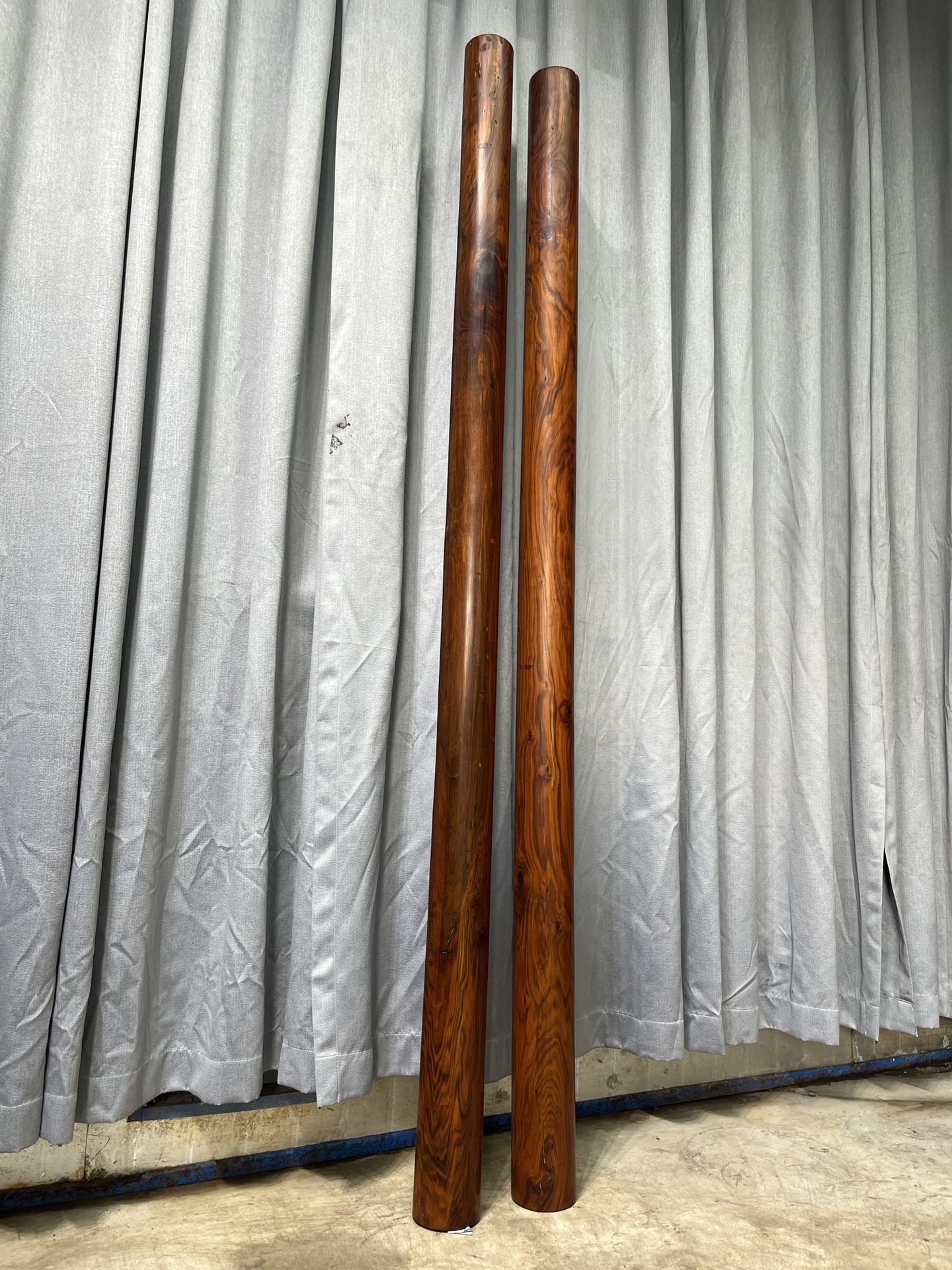 Qing Dynasty Rosewood Hand-carved Feng Shui Pillar