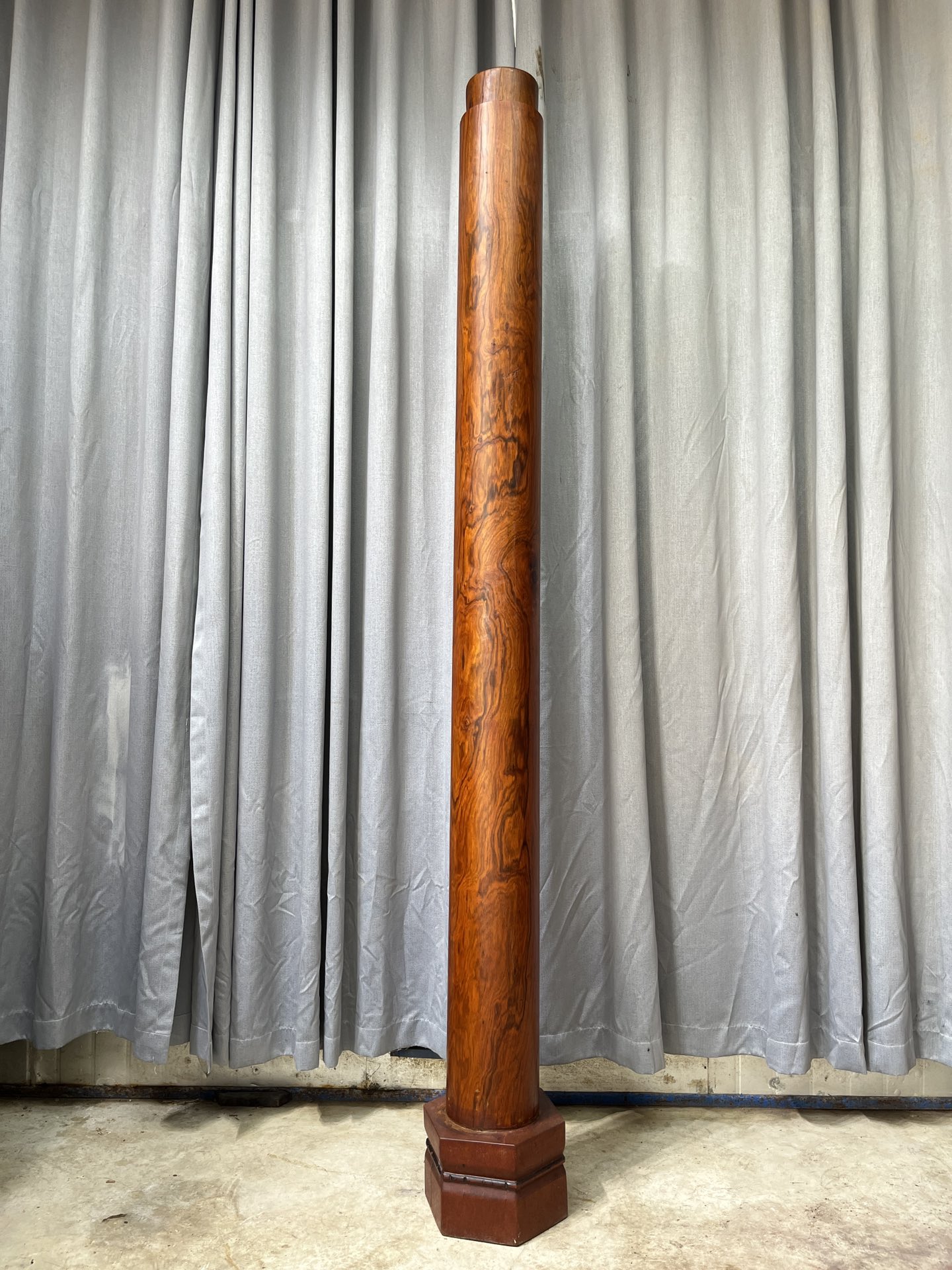 Qing Dynasty Huanghuali wood Hand-carved Feng Shui Pillar